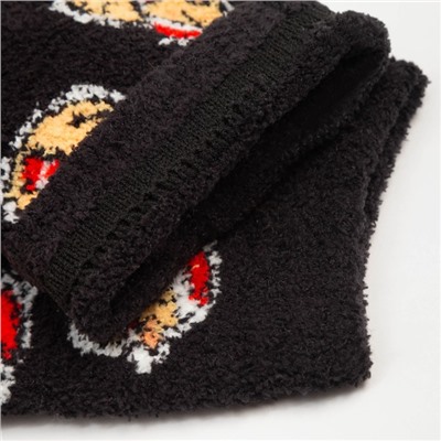 Носки махровые женские «Утки в шапках», цвет чёрный, размер 36-40